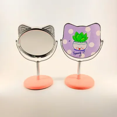 tedz collection MORDİNO Kedi Çerçeveli 9x14 cm Mini Masa Aynası