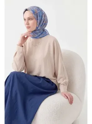 Silk Home Soft Eşarp Geometrik Mavi