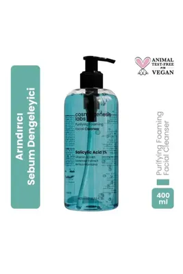 Cosmogenesis Labs Kozmetik Karma ve Yağlı Ciltler İçin Sebum Dengeleyici Yüz Temizleme Jeli 400 ml | Arındırıcı Gözenek Karşıtı Cilt Temizleyici