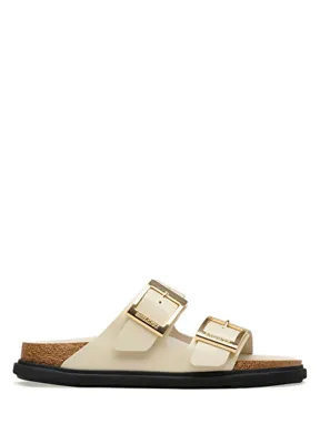 Birkenstock Arizona Droplet Ekru Kadın Deri Terlik