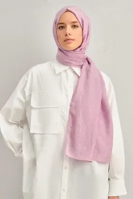 Armine Lyocell Şal - Yıldız Desen - ALY4 - 1113-15 - Pembe