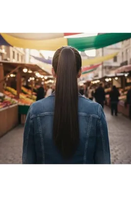 Genel Markalar Tokalı Düz At Kuyruğu / Açık Kahve
