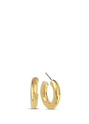 LisaLina Golden Mini Circle Kadın Altın Kaplama Küpe