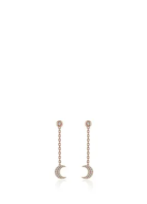 Mevaris Moonlight Rose Gold Kadın Altın Küpe