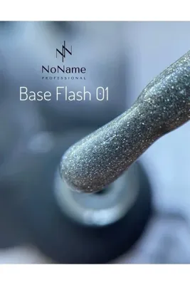 Rulia Professional NONAME Professional Flash Base Yoğun Simli Base Coat - No 1 - Kendinden Parlak Güçlü Taban - 15 ml