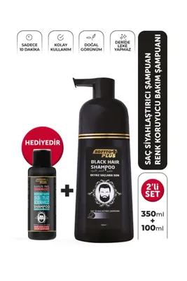 Softto Plus Black Hair Saç Siyahlaştırıcı Anında Etkili Doğal Görünüm Sağlayan Boya Şampuan 350 ml