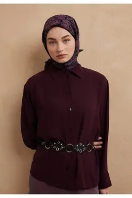 Fresh Scarfs Freda Desen Pamuk İpek Eşarp Leylak