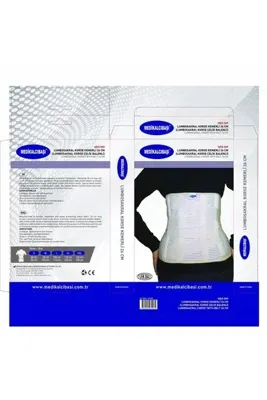 MEDİKALCIBAŞI Unisex Lumbosakral Kemerli 26 cm Çelik Balenli Korse