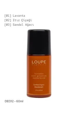 Loupe Organics Deo12 60 ml | Bioaktif Deodorant. Sertifikalı Organik. %100 Doğal | Lavanta. Itır Çiçeği. Sandal.