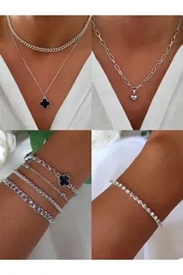 DENİZDENAL Silver accessory 4 of set