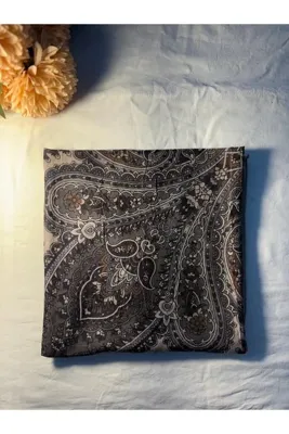 Genel Markalar Etnik Desen Pamuklu Eşarp 90x90