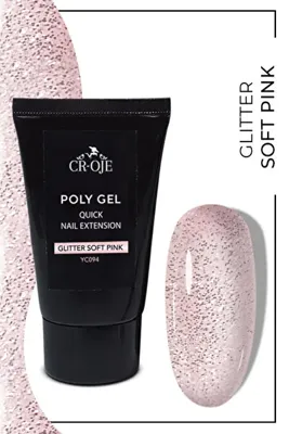 CROJE KALICI OJE Poly Gel Glitter Light Pink 45 gr
