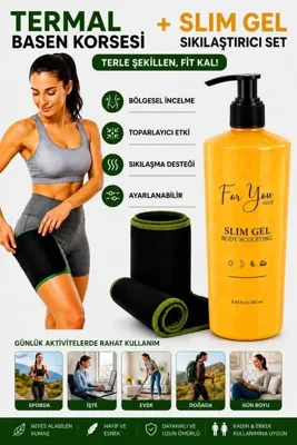 For You Gold Slim Jel - Sıkılaştırıcı - Toparlayıcı - Çatlak ve Selülit Kremi Termal Basen Korsesi Birlikte