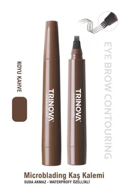 Trinova Koyu Kahve Microblading Etkili Kaş Kalemi Jumbo Boy