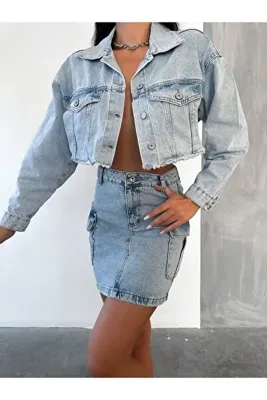 DENİKK Trend Crop Kot Ceket