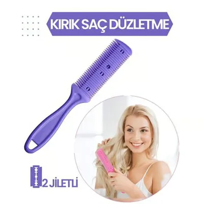 ModaCar 2 Jiletli Kırık Saç Sakal Düzletme İnceltme Tarağı