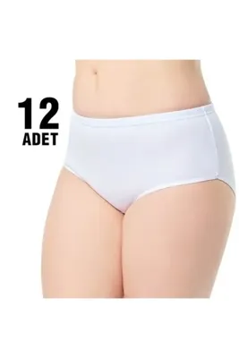 Tutku Beyaz Ribana Bato Külot 12'li