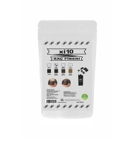 xi10 Siyah Saç Tozu 100 gr. Topik Hair Fiber Black Refill Bag Ekonomik Dolum Poşeti