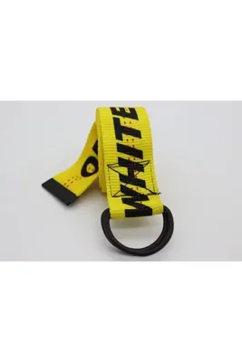 Anatolia Siyah Yazılı Sarı Off-white Dokuma Kemer
