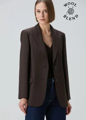 Beymen Collection Kahverengi Rahat Kesim Yün Karışımlı Ceket
