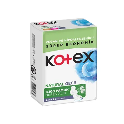 Kotex Natural Hijyenik Ped Ultra, Gece 14'lü