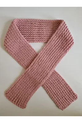 Hobi Kafe El Örgüsü Pembe Kadın Atkısı