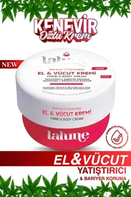 Lalune Yatıştırıcı & Bariyer koruma ve El & Vücut Kremi Kenevirli 300gr
