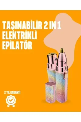 plentiful Mini USB Şarjlı Elektrikli Epilatör – Kaş ve Yüz Tüy Temizliği İçin 2'si 1 Arada