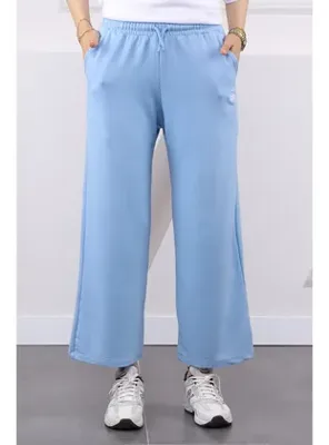 İmajButik Bebe Mavi Bel Lastikli Modal Eşofman Altı