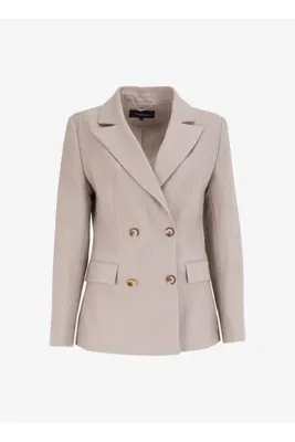 Fabrika Bej Kadın Kruvaze Blazer F4WL-CKT0228
