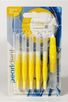 Pearldent Iso 4 Middle 0.60 Mm Kapaklı Arayüz Fırçası 6'lı