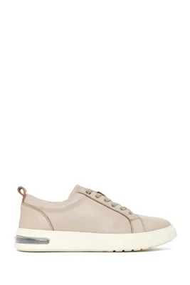 Derimod Erkek Bej Bağcıklı Deri Sneaker