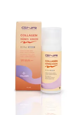 GNR GELNER NUTRITION RESEARCH 50 Spf+ Collagen Güneş Kremi BB Effect Medium 50 ml.