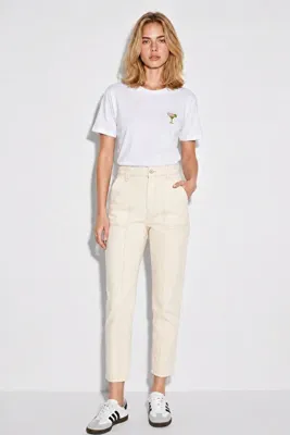 VENA Kadın Norah Cepli Off White Jean Pantolon - Off White