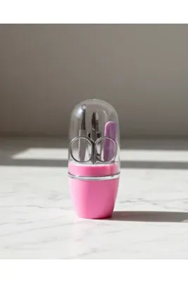 lisinya Tırnak Bakım Manikür Pedikür Seti 4 Parça Pembe Minimal ve Dayanıklı Yeni Nesil -
