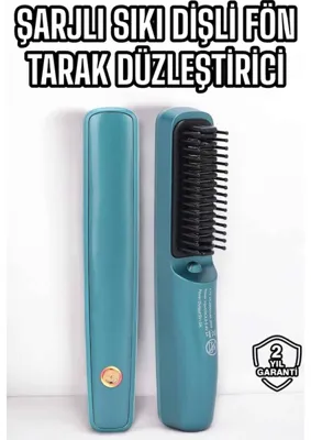 Sbus Shop Fön Tarak Sıkı Dişli Şarjlı Taşınabilir Saç Düzleştirici
