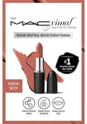 MAC M·a·cxımal Silky Matte Lipstick Nemlendirme Etkili Yoğun Renk Sağlayan Ruj - Kinda Sexy