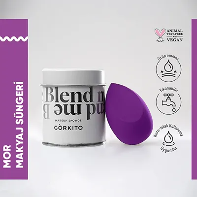 Görkito Makyaj Süngeri Mor