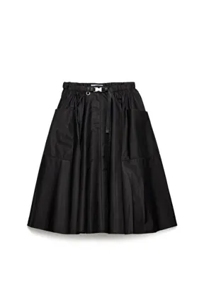Prada Re-Nylon Siyah Kloş Kadın Etek