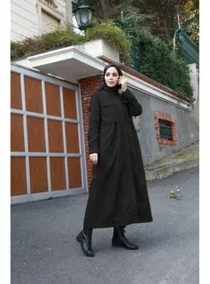 Neways 6302-İNTER BÜZGÜLÜ TRENÇKOT Siyah