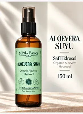 Minia Bahçe Aloe Vera Suyu – 150 ml | Saf ve Katkısız Bitkisel Hidrosol