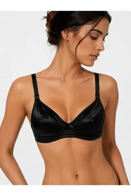 KatarinaShop Destekleyici Telli Minimizer Sütyen – Ayarlanabilir Askılı, Saten Dokulu