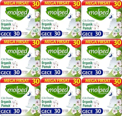 Molped Pure & Soft Hijyenik Ped Gece 3 x 30'lu