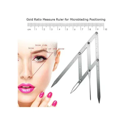 Diğer Microblading Simetrik Ve Estetik Kaş Ölçüm Cetveli, Kalıcı Makyaj Altın Oran Pergeli 275