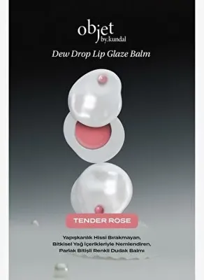Kundal Nemlendirici Parlak Bitişli Renkli Dudak Balmı Objet by KUNDAL Dew Drop Lip Glaze Balm (Tender Rose)