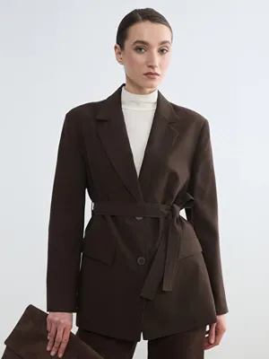 LCW Modest Beli Kuşaklı Kadın Blazer Ceket