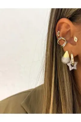 Bubbleatelier Yıldız Halka Küpe