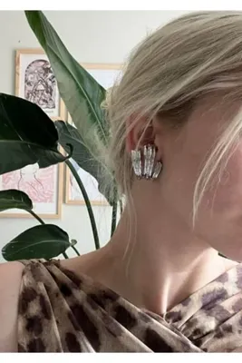 MioArt Trend Model Cuff Wild Üçlü Tasarım İthal Küpe
