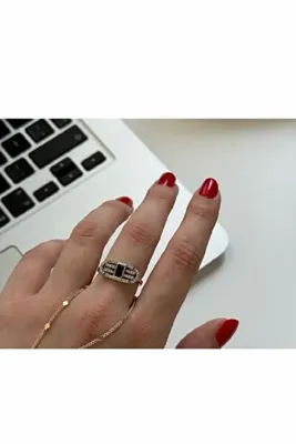 gaila design Drope Taşlı Ayarlanabilir Yüzük