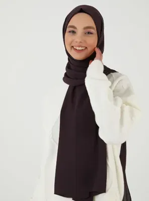 Tuva Krep Şal - Koyu Mürdüm - Tuva Şal